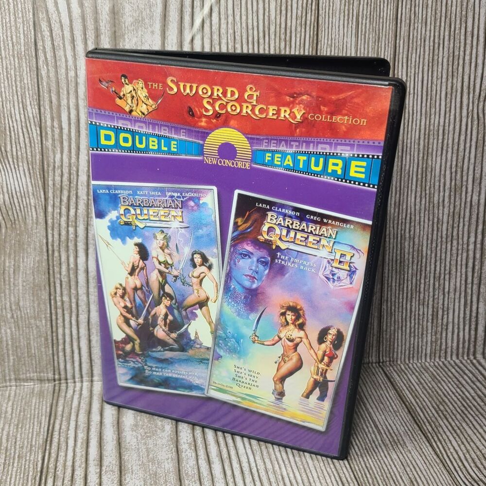 RARE Barbarian Queen and Barbarian Queen II The Empress Strikes Back 2 Film DVD